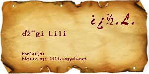 Ági Lili névjegykártya